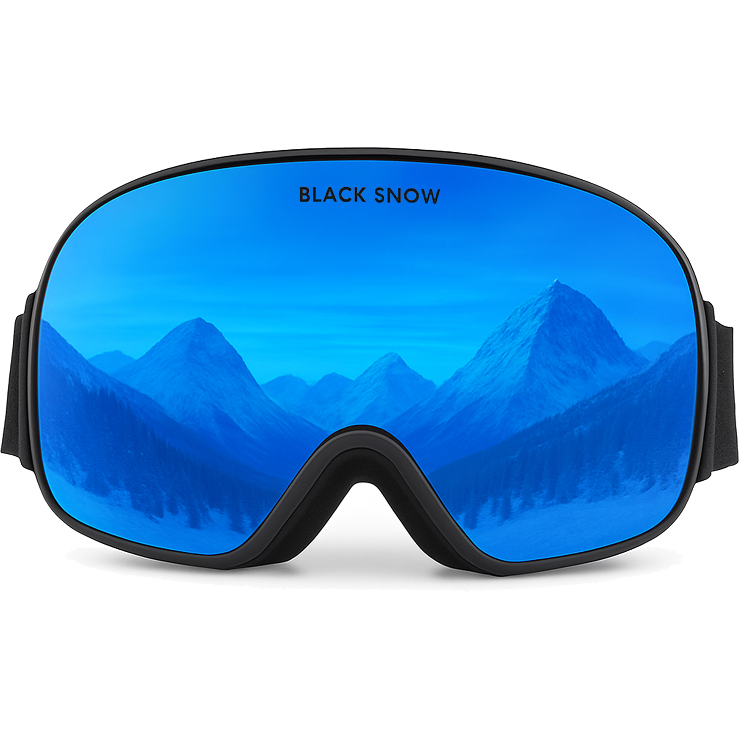 Black Snow Skibrille frontal mit blauem Glas
